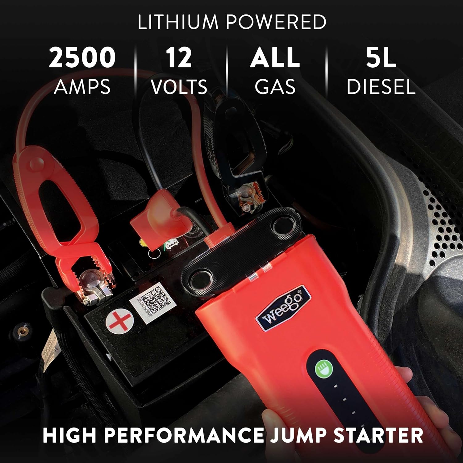 Weego 70 Jump Starter & Trickle Charger Bundle – Powerful Battery Solution for Your Vehicle - 700 Cranking / 2500 Peak Amps