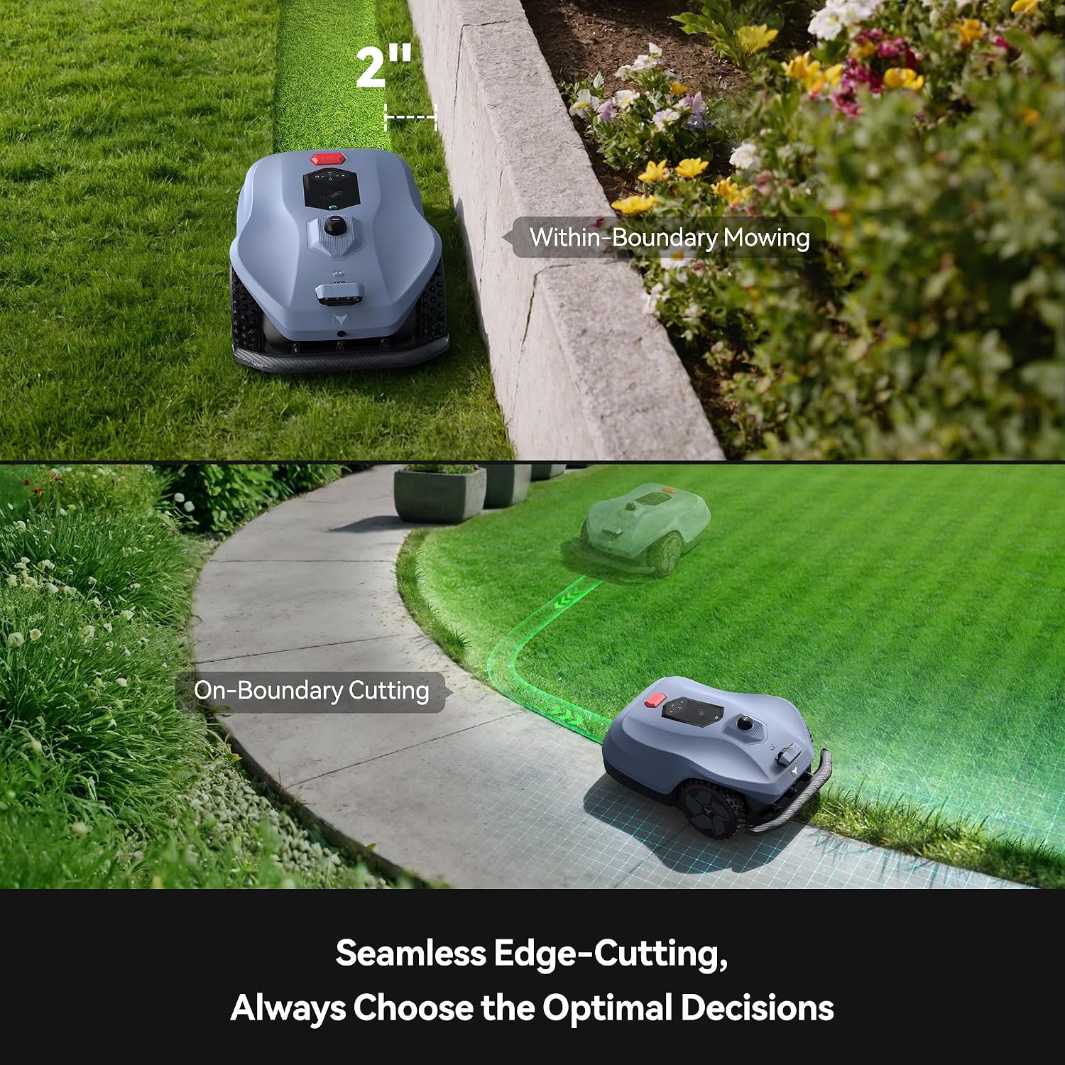 Neomow X2 Pro Auto-Mapping Robot Lawn Mower, Perimeter Wire Free for 1.5 Acres, 360° 3D LiDAR + Triple Vision AI Obstacle Avoidance, No RTK Antenna, IPX6, 4G App Control, GPS Anti-Theft, 17.5Ah