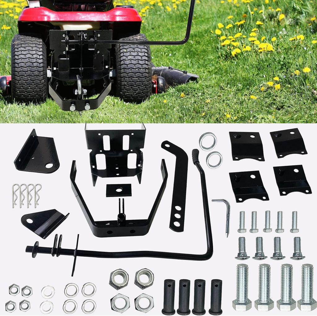585607901 Garden Tractor Sleeve Hitch Attachment Rear Mount Compatible with Husqvarna Craftsman T200 T300 Series for with 23' Or Larger Rear Tires Cub Cadet Riding Lawn Mower Tractors