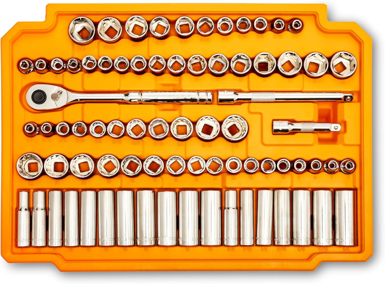 GEARWRENCH Mechanics Tool Set in 3 Drawer Storage Box, 257 Pc, 1/4 in 3/8 in and 1/2 in Drive, Metric/SAE | GW72XLCBMTS