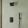 6' High-Pressure Shower System with Handheld Spray, Wall Mount Bathroom Shower Faucet Set with Valve (Matte Black)