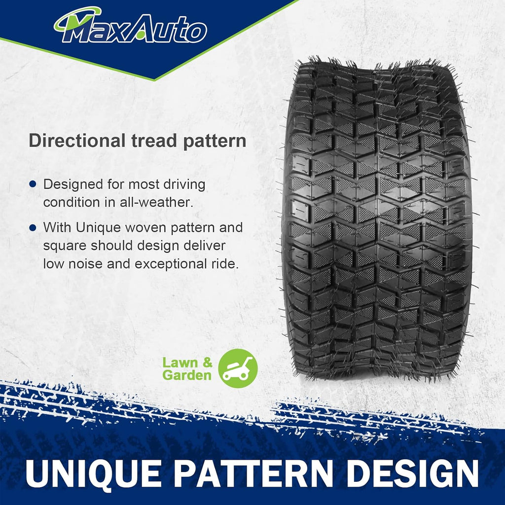MaxAuto FOX V1 20x10.00-8 Lawn Mower Tires 4Ply Tubeless - Patent Design Fox V1 20x10-8nhs Golf Cart Tire, 20x10x8 Turf Tractor Tires for Golf Carts & Riding Lawn Tractors, Set of 2