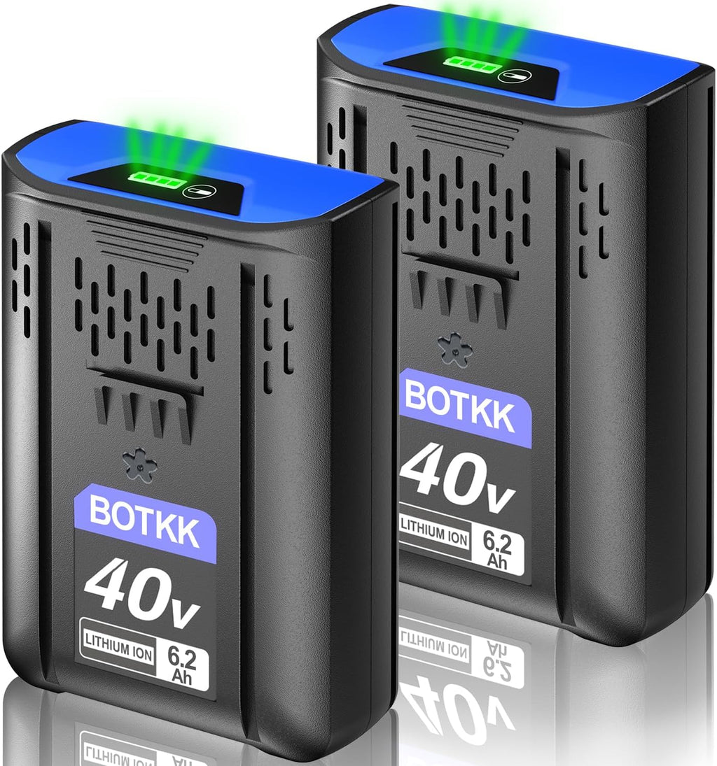 Upgraded 6.2Ah Replacement for Kobalt 40V Battery, Compatible with Kobalt 40 Volt KM-1640-06 KM 4040-06 KPM1040A-03, 2 Packs