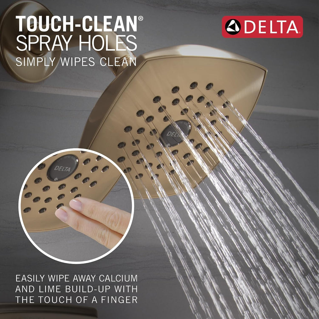 Delta Ashlyn 14 Series Shower Faucet Set, Brushed Gold Shower Head and Handle Set, Valve Trim Kit Champagne Bronze T14264-CZ (Valve Not Included)