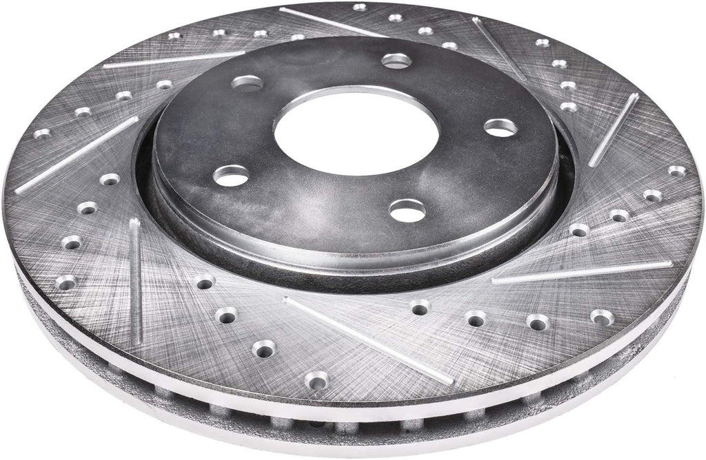 Detroit Axle - Rear Brake Kit for 2005-2023 Chrysler 300, 2009-2023 Dodge Challenger 2006-2023 Charger 2005-2008 Magnum, Drilled & Slotted Brake Rotors and Ceramic Brakes Pads Replacement