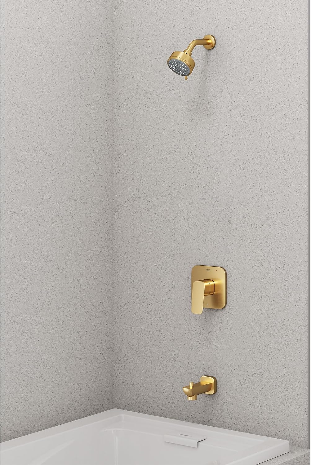 Grohe 105377GN00 Cubeo Pressure Balance Valve Shower Trim Kit, Brushed Gold