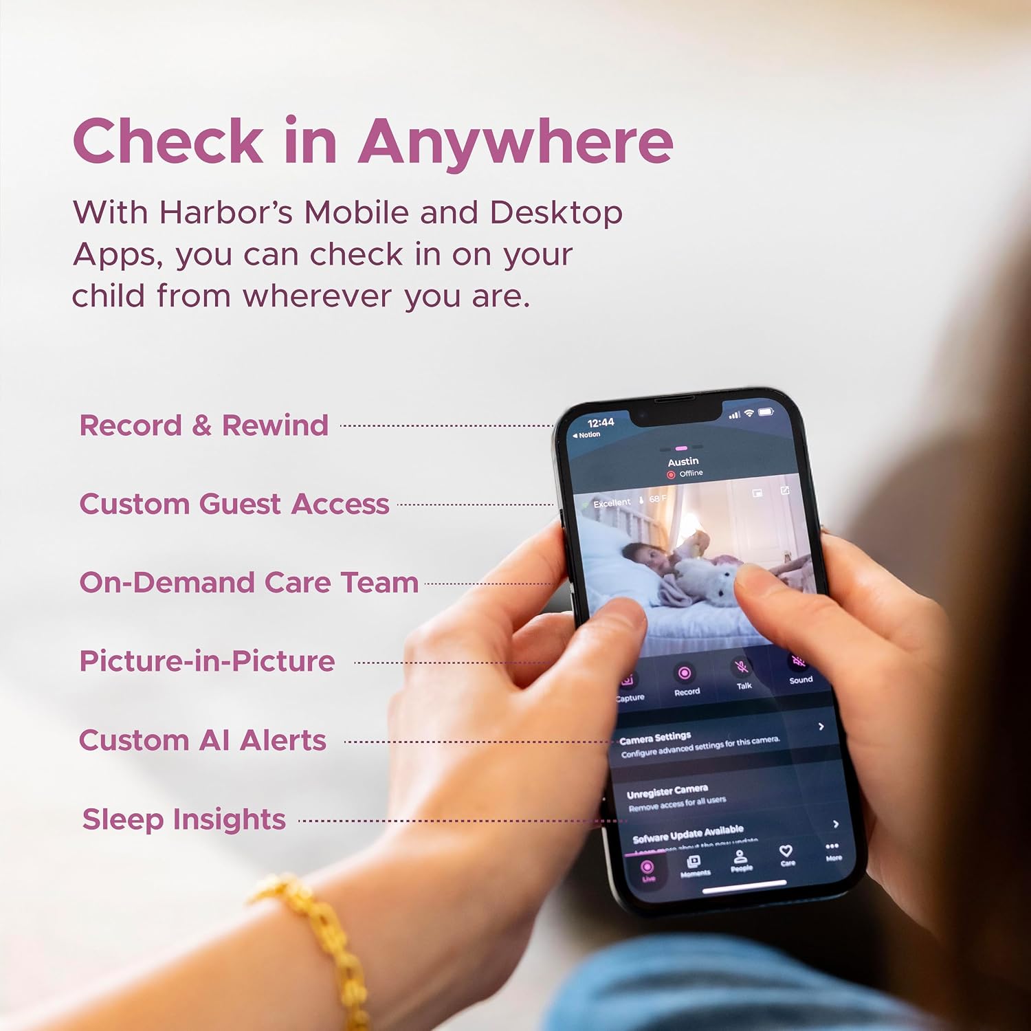 Harbor Smart Baby Monitor with 10' Tablet - The Most Reliable Way to Monitor Your Baby with or Without Internet - Private & Secure - Travel Friendly - Supports 2+ Cameras - Lifetime Membership