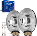 KAX Front Brakes and Rotors for Subaru Outback 2005-2013, Forester 2009-2013, Baja 2005-2006, Drilled and Slotted Vented Brake Rotor Ceramic Brake Pad Replacement (#31407+D929, 11.55inch, 293.4MM)