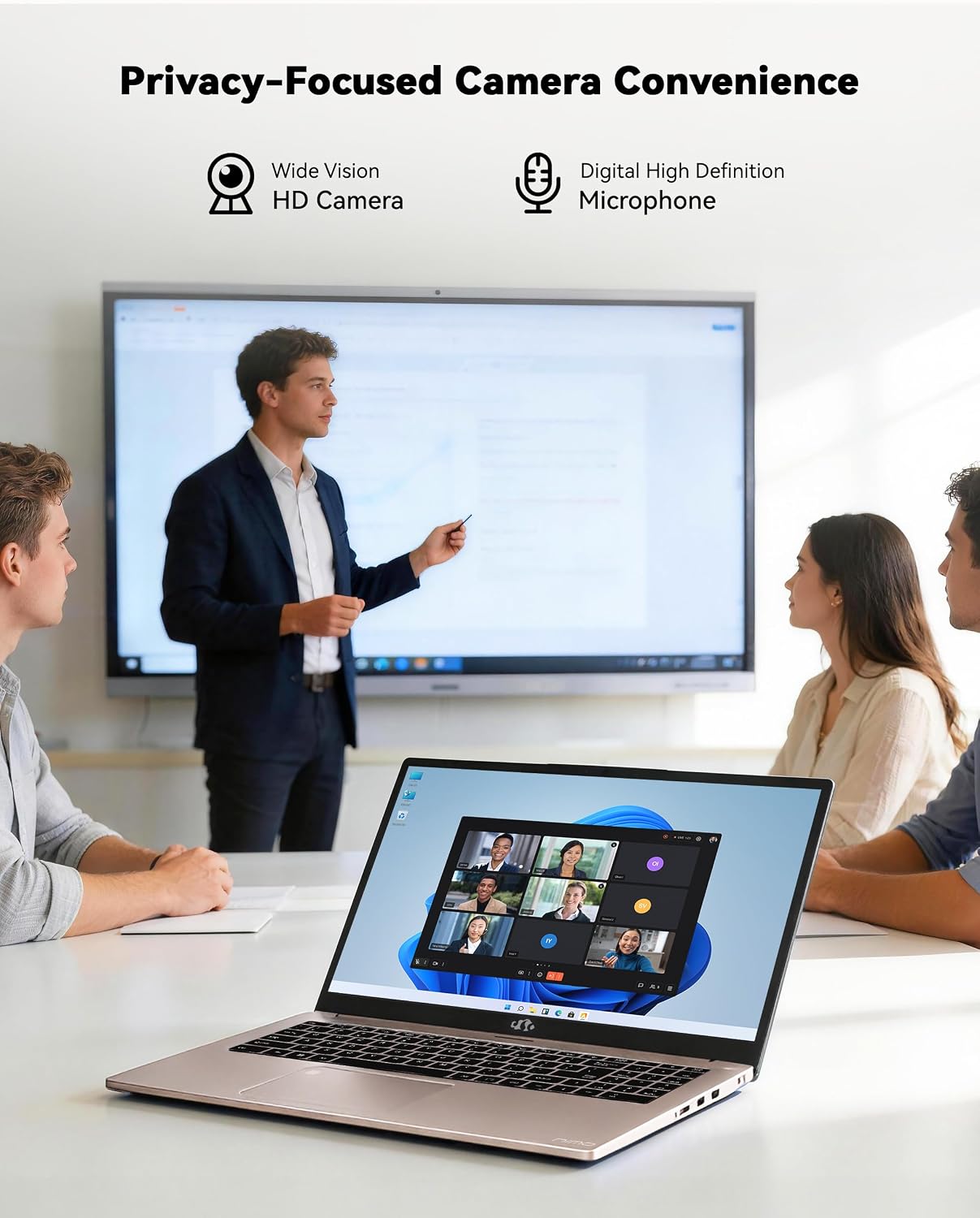 NIMO 15.6'' IPS FHD-Laptop, 16GB RAM 512GB SSD AMD Ryzen 5(Beat i5-1135G7, 4 Cores Up to 3.7GHz) Student Computer with 2 Years Warranty, 65W Type-C, Fingerprint, Backlit Keyboard, BT5.2, Numpad