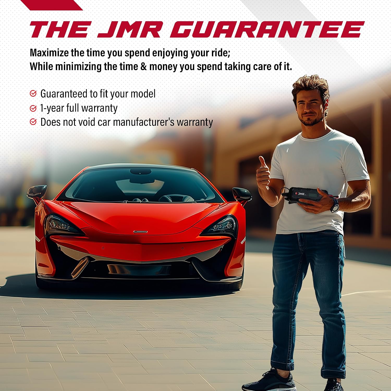 JMR Lithium Battery Charger for McLaren 720S 750S Artura 570S 675LT 12C 600LT 765LT GTS 650S 620R All Models Trickle Charger Conditioner Maintainer