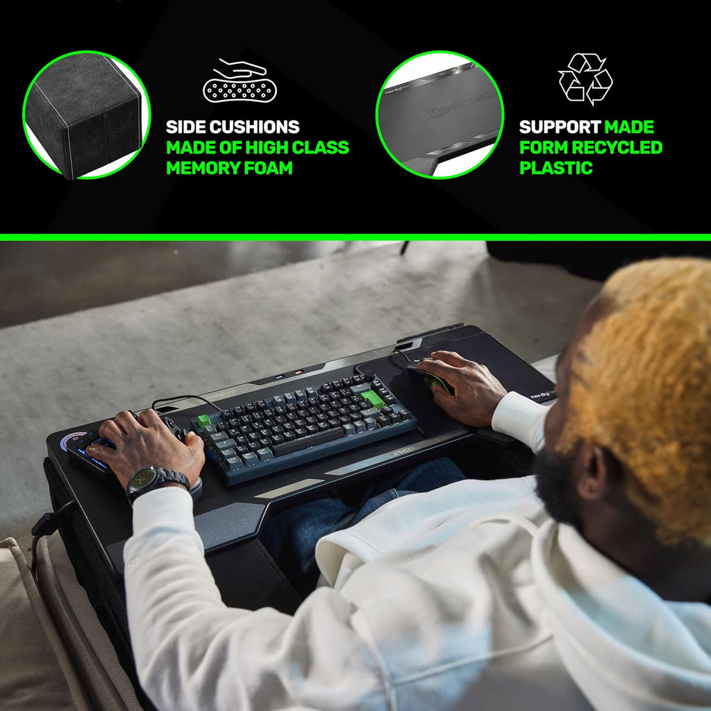 Couchmaster CYBOSS, Extra Wide Laptop Stand for Couch and Bed, Ergonomic Design with Cushions, Lap Desk for Notebooks up to 18 Inches, You are The Big Boss! The CYBOSS!