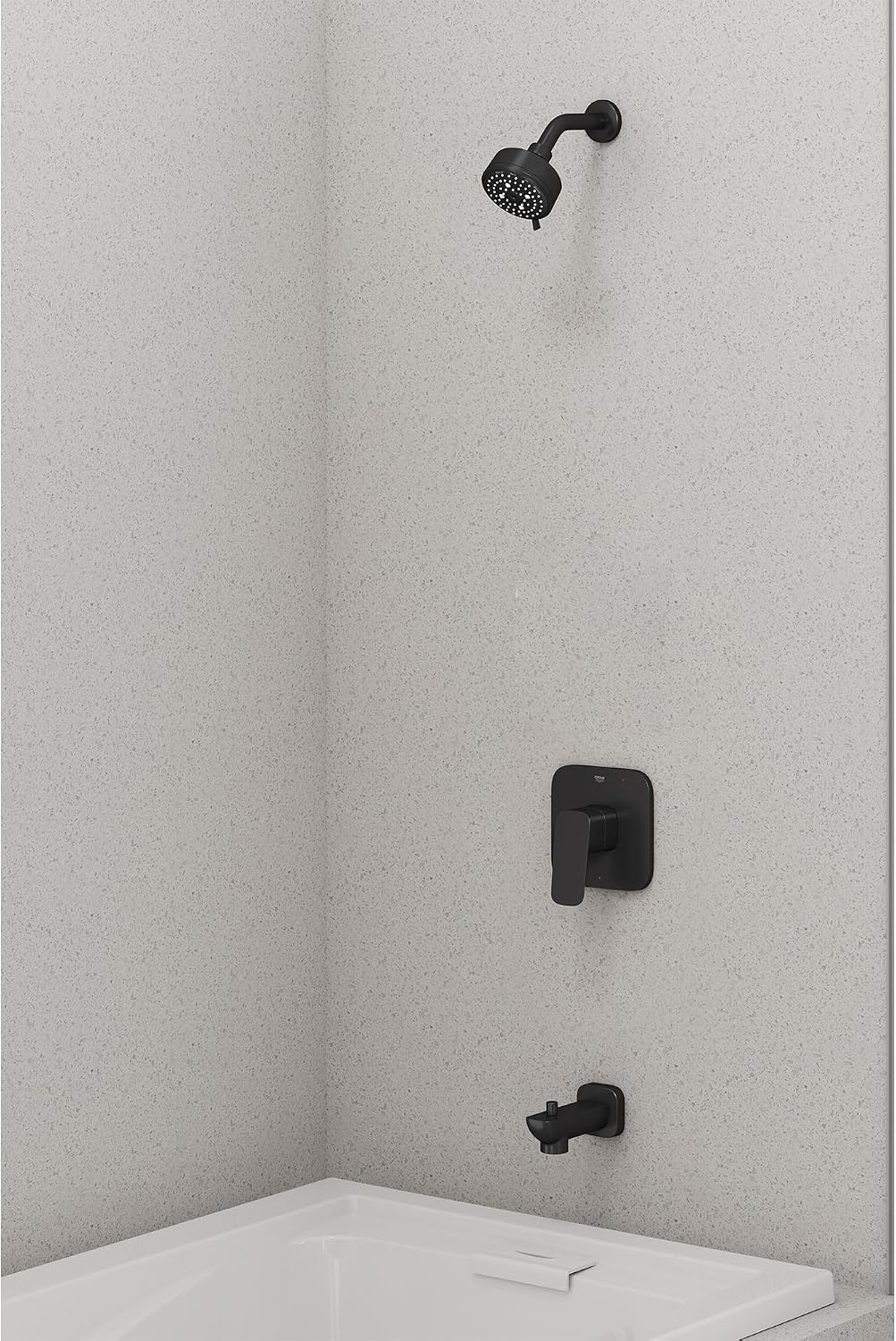 Grohe 1053772430 Cubeo Pressure Balance Valve Shower Trim Kit, Matte Black