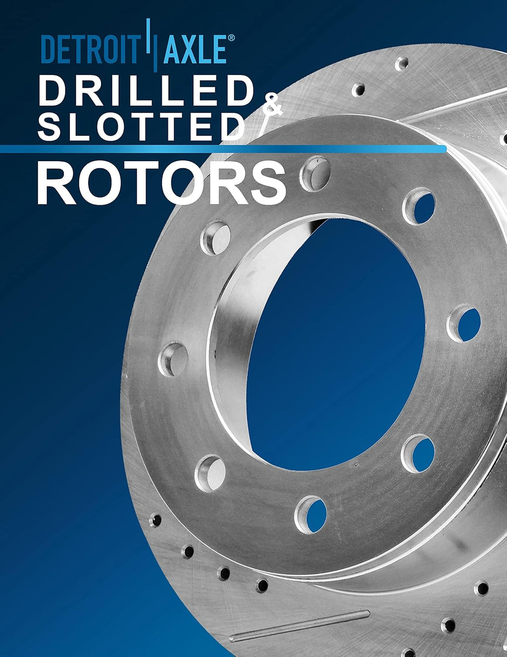 Detroit Axle - Brake Kit for 2013-2022 Ford F-350 Super Duty Rear Wheel Drive [DRW] Drilled Slotted Disc Brake Rotors Brakes Pads: 14.29' inch Front & Rear Rotors