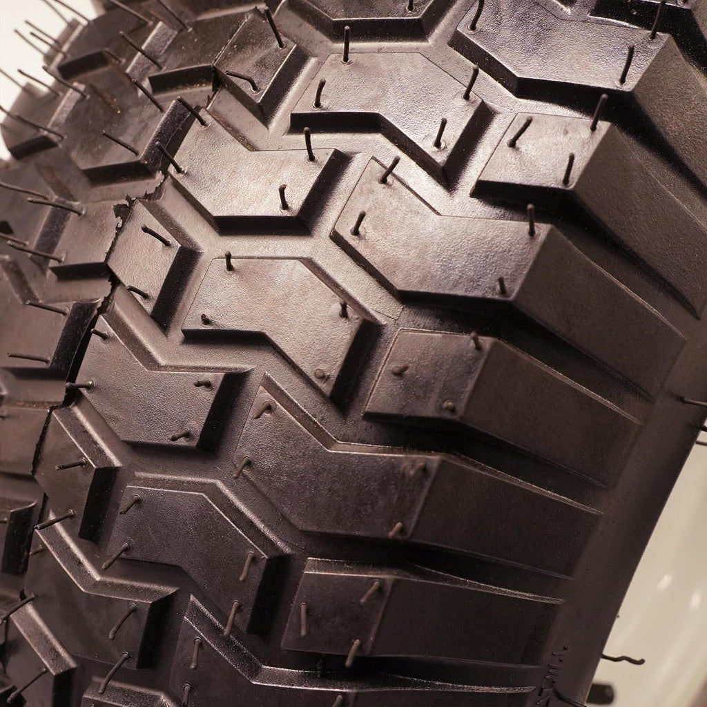 20x8.00-8 Lawn Mower Tire and Wheel Tubeless with 3/4 Bushing, 3.5'Offset Hub and 3 1/16' Keyway 20x8x8 Lawn Mower Tire with Rim for Tractor Rear, Turf Tread 20 inch Wheels, 800 lbs Weight Capacity