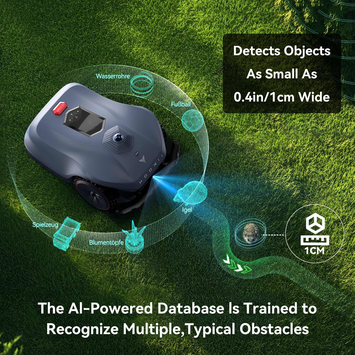 Neomow X LE 3D LiDAR Slam Mapping Robot Lawn Mower Perimeter Wireless for 0.37 Acre AI Vision Obstacle Avoidance with 4G, No RTK Antenna Required, App Control, GPS, IPX5, Anti-Theft, Queit