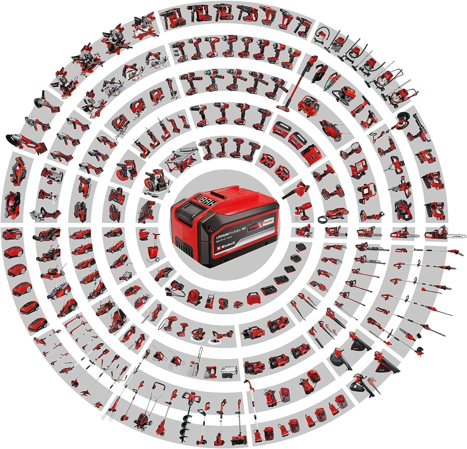 Einhell Power X-Change 36/41 Cordless Lawnmower - 36V, 41cm Cutting Width, 50L Grass Box, 6 Cutting Heights - GP-CM 36/41 Li Solo Battery Lawn Mower (Battery Not Included)