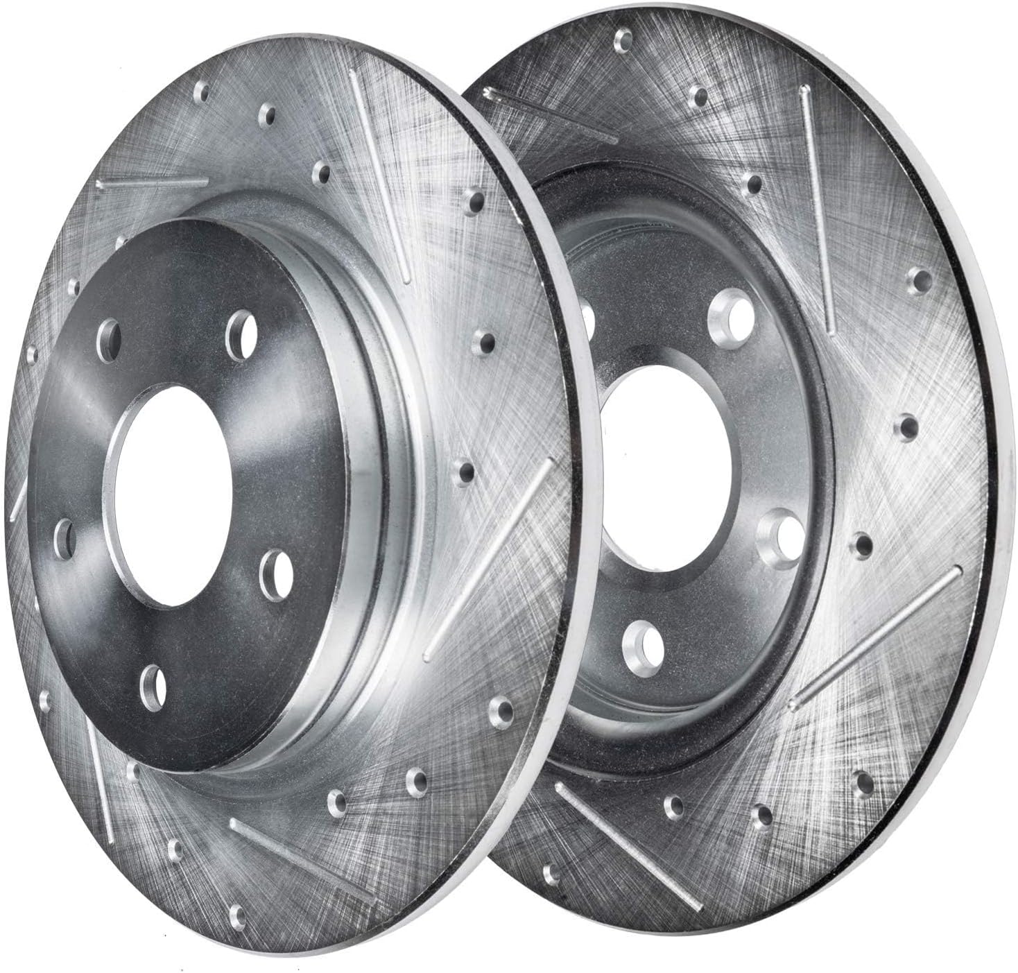 Detroit Axle - Brake Kit for Acura 2006-2011 CSX, 2007-10 Replacement Drilled Slotted Disc Rotors Ceramic Brakes Pads with Hardware : 11.10' Front and 10.24' Rear Rotor