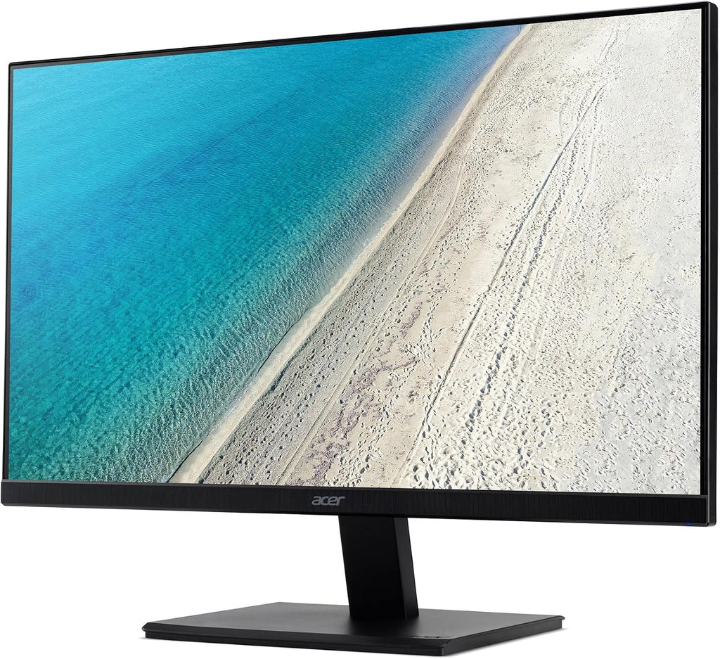 acer 24' FHD IPS Monitor with 4 ms Response Time, Anti-Glare, Adaptive Sync, Integrated Speakers, VESA Mount (100x100mm) & Dockztorm USB Port Expander, VGA, HDMI, Black Color