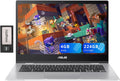 ASUS Chromebook CX1 14' FHD Laptop, Intel Celeron N4500, 4GB RAM, 224GB Storage (64GB eMMC+160GB Docking Station Set), Intel UHD Graphics, 720p Wecam, WiFi 6, Chrome OS, Silver