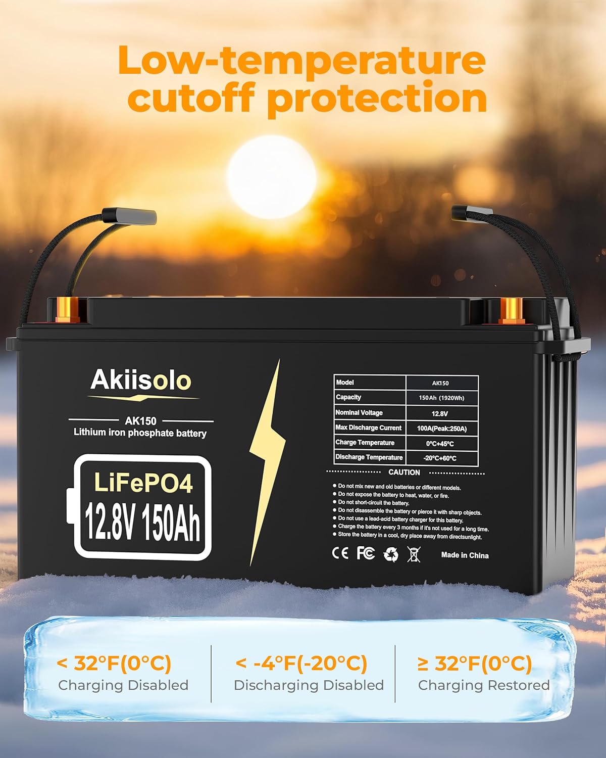 12V 150Ah LiFePO4 Deep Cycle Battery, up to 8000+ Cycles Rechargeable Battery with Built-in 150A BMS, 12 Volt Lithium Battery for RV, Solar System, Trolling Motors and More