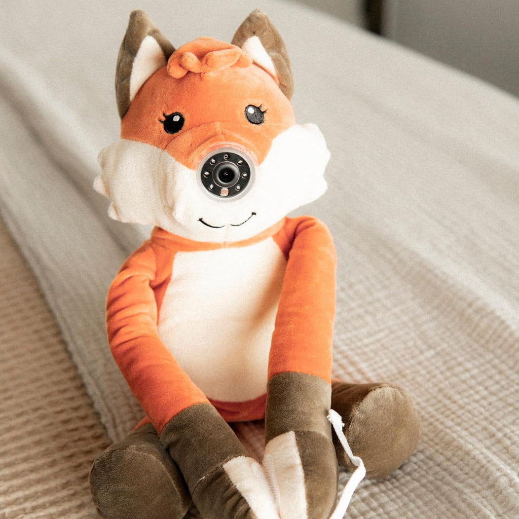 zooby Baby Car 4.3' HD Monitor, Wireless, Cuddly Plush Fox Camera, Simple Easy Setup, No WiFi Needed, Crash-Tested for Safety, Night Vision & Split Screen-Capable Nanny Cam Reduces Distracted Driving