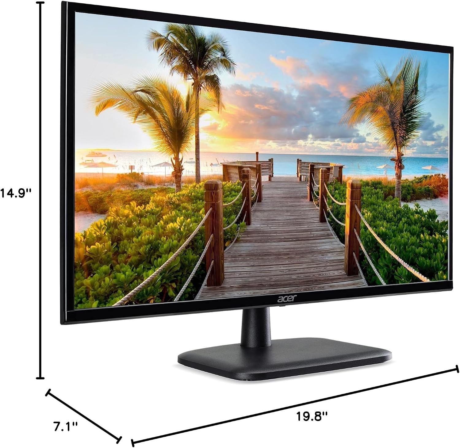 acer EK220Q Abi 21.5' Full HD (1920 x 1080) VA Monitor | 75Hz Refresh Rate | 5ms Response Time | 1 x HDMI & 1 x VGA Port (HDMI Cable Included)