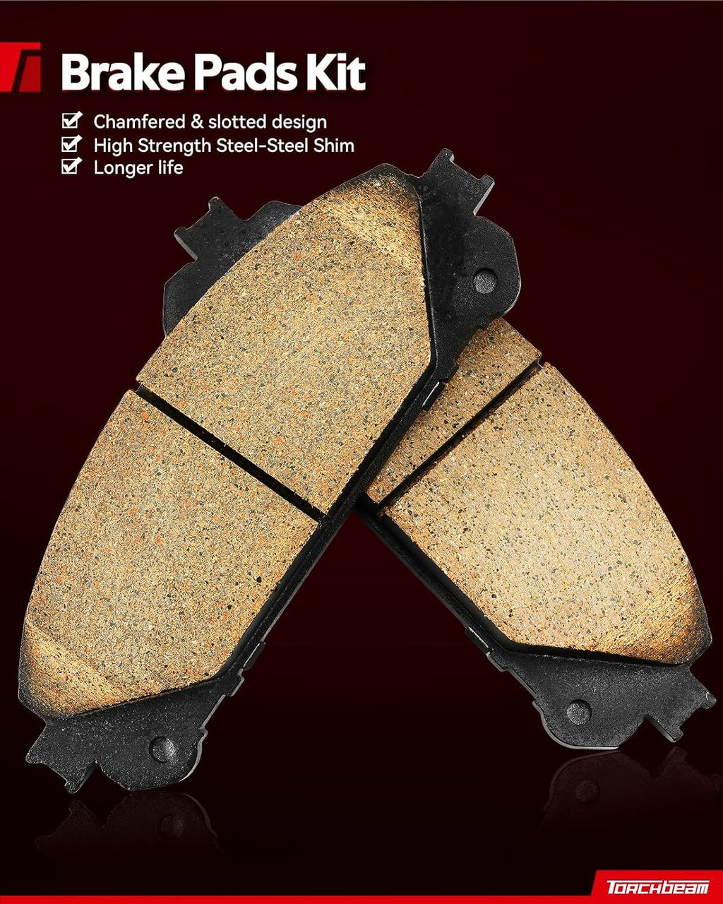 Torchbeam Front Brake Kit for 2009-2017 Traverse, 2007-2016 Acadia, 2008-2017 Enclave, 2007-2010 Outlook, 2017 Acadia Limited, Brake Pads and Rotors Kit Replacement 55150+D1169