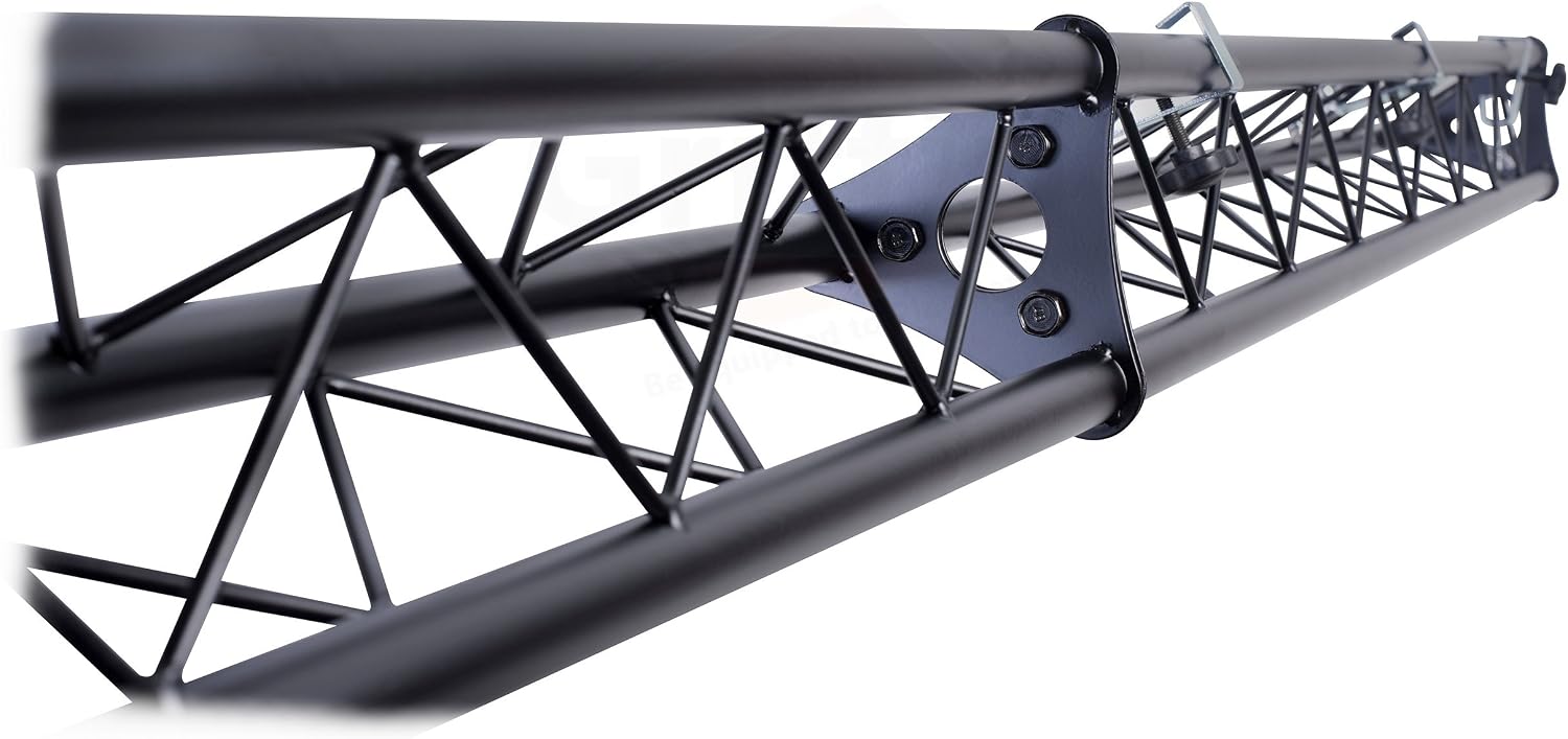 GRIFFIN Triangle Truss Extension Lighting System (Stage-MountPRO Series) – Installs on your Speaker Stands – DJ 2x Trussing Kit with C Clamps Mounting Brackets & Platform Hardware Set