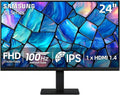 Samsung S3 24 inch IPS LED FHD (1920x1080) Monitor, 100Hz Refresh Rate, 5ms, Eye Care, Flicker-Free, Game Mode, Slim Design, HDMI & VGA, Tilt Adjustment, Black