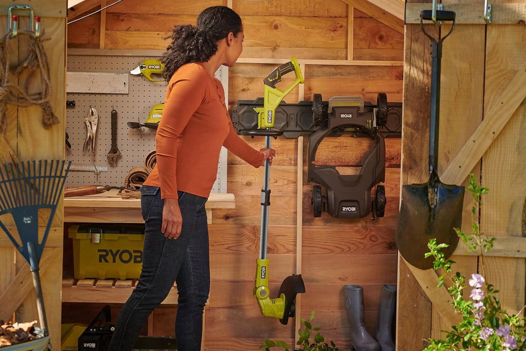 RYOBI One+ RY18LMC30A-120 18V Cordless Lawn Mower/Edger – Width 30 cm, 1 x 2.0Ah Battery + Charger, Battery Life 10 min, 30L Container, Ideal for Small Gardens