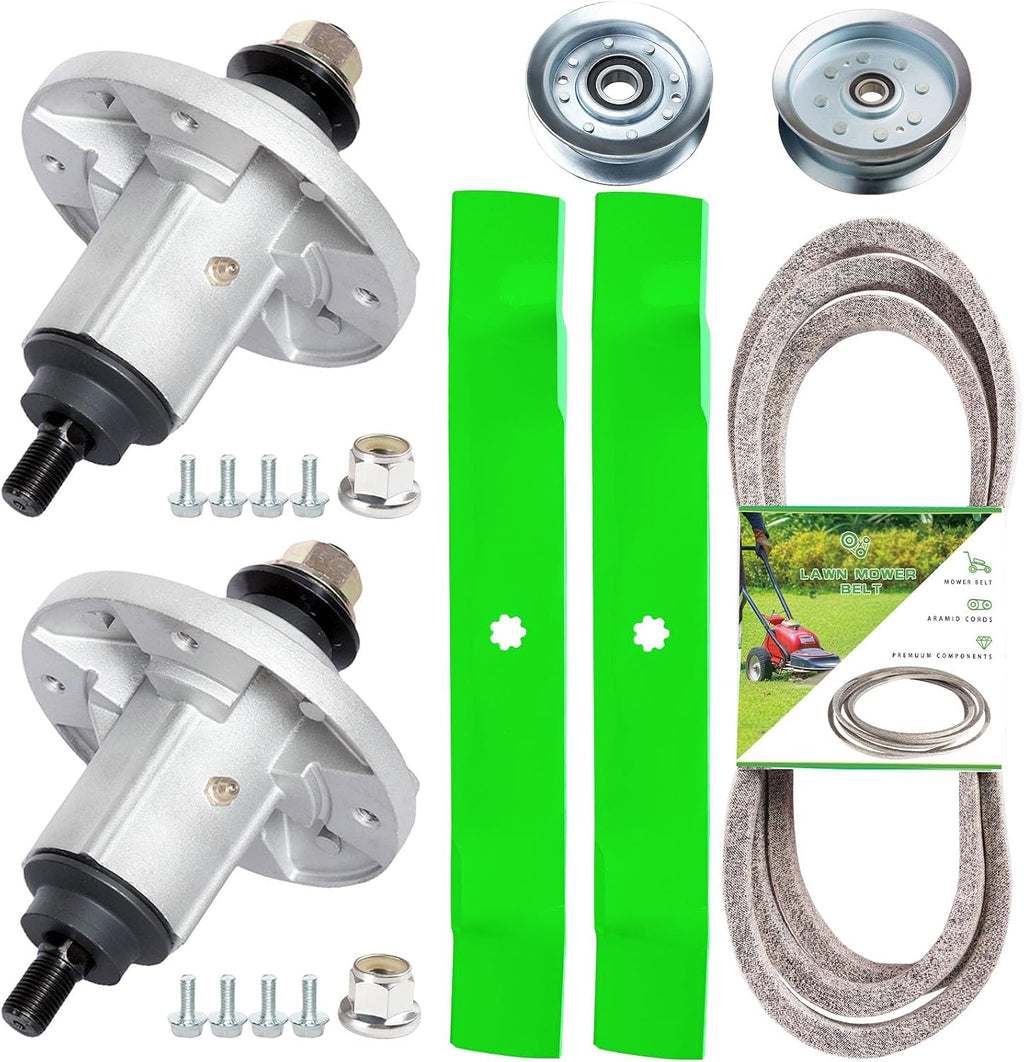 42 inch Mower Rebuild Deck Kit for John Dee re E140 E160 Includes 2 Spindle GY20867 AUC15811 2 Blade AM141033 1 Be lt GX20072 2 Idler GY20110 GY20067