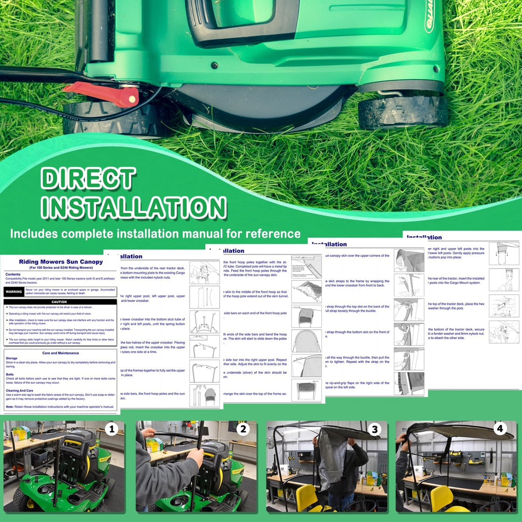 LP68122 LP51702 Riding Lawn Mower Sun Canopy Fits for John Deere 100/D100/E100/L100/LA100/S100/S200 Series Lawn Tractors
