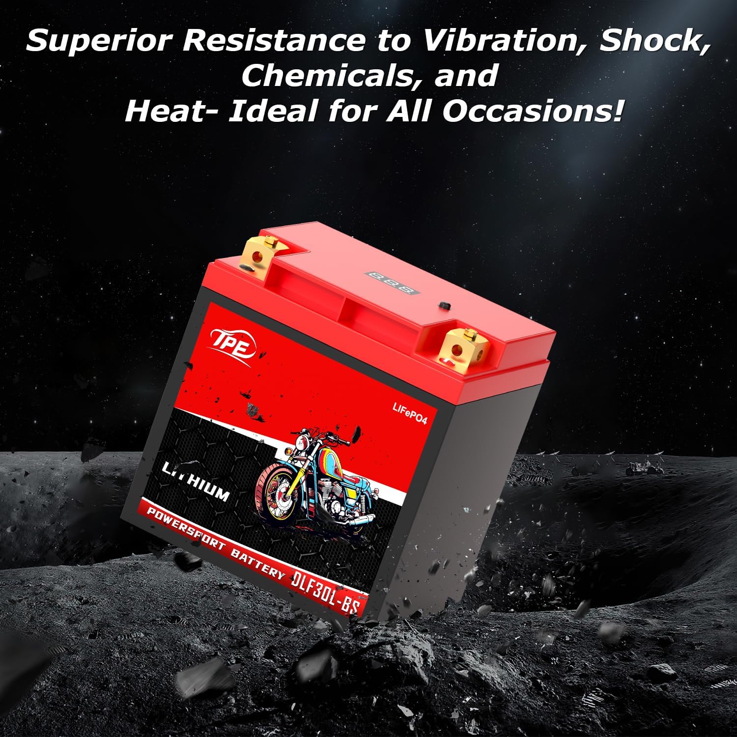 TPE YTX30L-BS Lithium Powersports Battery 12V 14AH 720A Lithium Motorcycle LiFePO4 Battery DLF30L-BS
