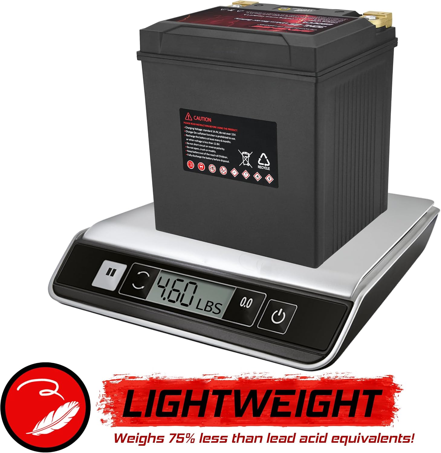 Banshee Lithium YTX30L-BS, 680CCA Lithium LiFePO4 YTX30L Motorcycle Battery, 12V 28AH ATV, UTV, Jet Ski, Scooter, Lawn Mower, Tractor, Generator Battery, Built-in Smart BMS
