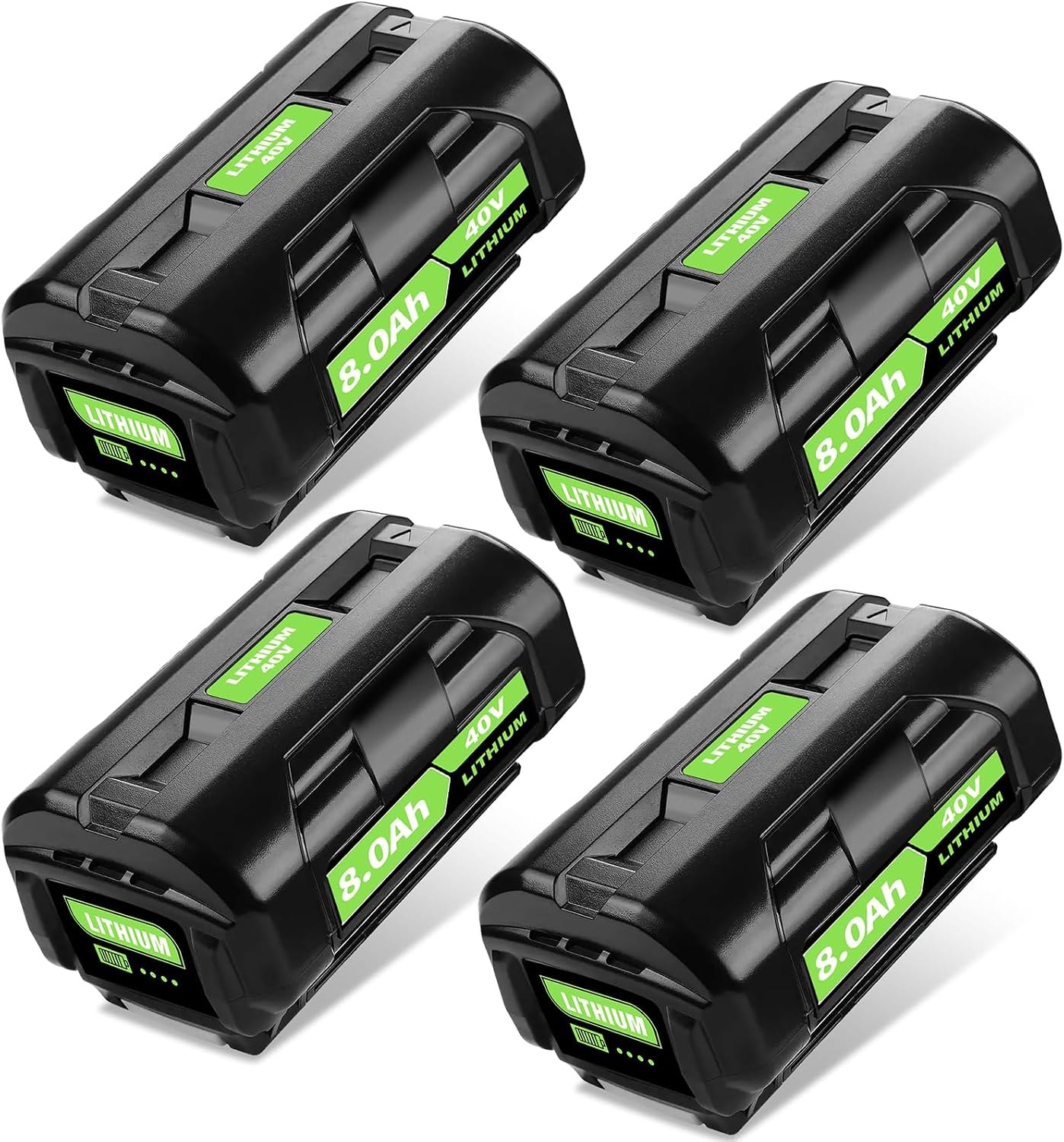 4PCS 8000mAh OP4060A Replacement for Ryobi 40V Battery Compatible with Ryobi 40V Lithium Battery OP40601 OP4015 OP40201 OP4026 OP40261 OP4030 OP4040 OP40401 OP4050 OP40501 Tools (4)
