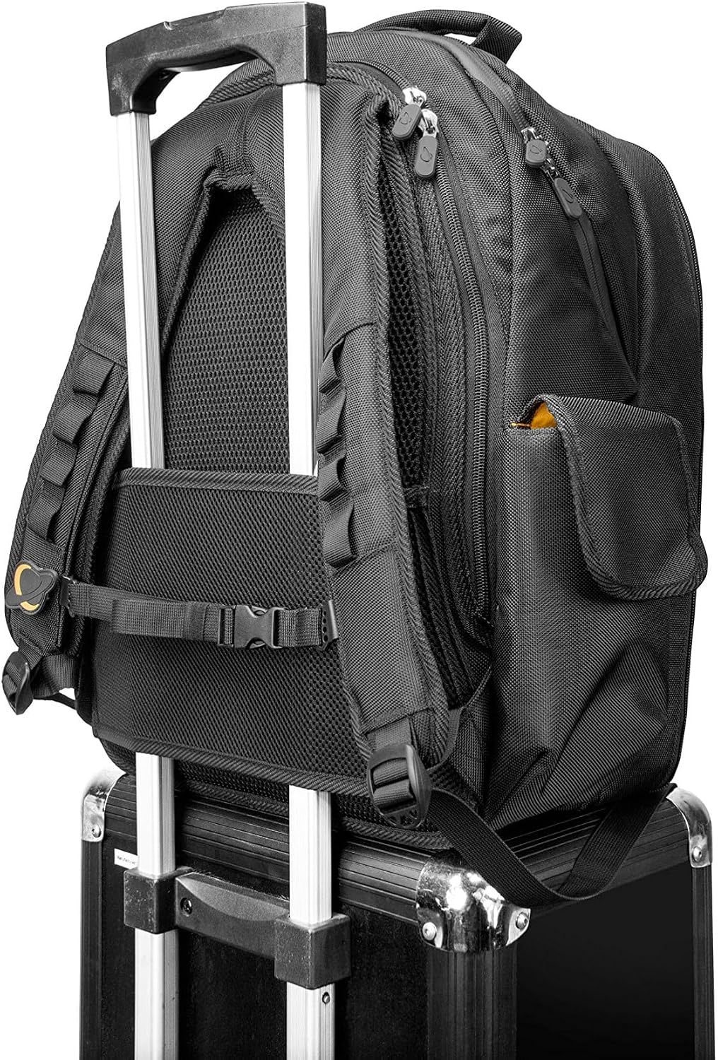 JetPack Prime DJ Backpack for DVS, Mobile, or Club Gigs, Bag Carry Mixers S9, 62, etc., Laptop, Stand, Tablet, Headphone, Vinyl Records, USB Mobile Devices, Needle Case, Cables, Microphone & More