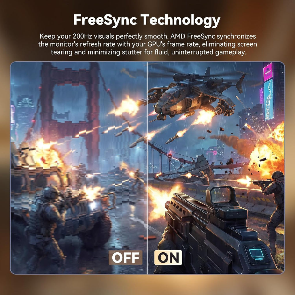 24 Inch Curved 200hz Gaming Monitor, FHD 1080p Computer Monitor with 3000R, 4000:1 Contrast, 1ms Response Time, 99% sRGB, AMD FreeSync, Eye Care, HDMI 2.0 & DP 1.4, VESA Mount, for Game & Office