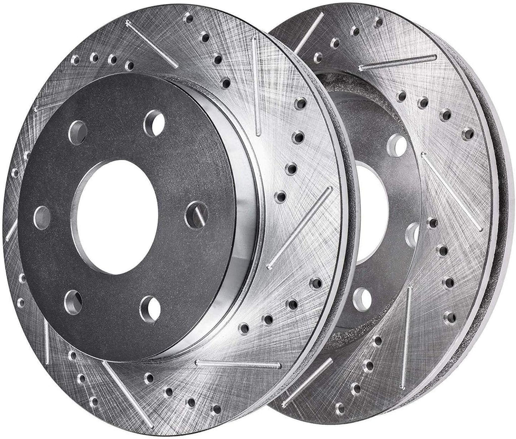 Detroit Axle - Front Wheel Bearing Hubs Brake Rotors Kit for Chevy Trailblazer SSR GMC Envoy XL Buick Rainier Isuzu Ascender Saab 9-7X, 12.8' inch Brake Rotors Wheel Bearing Hubs Lug Nuts Replacement