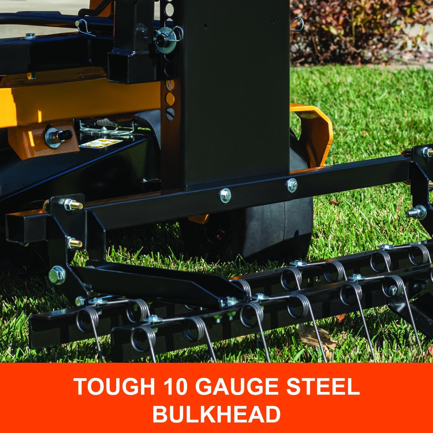Agri-Fab 45-0629 48' Zero Turn Riding Lawn Mower Front Mount Dethatcher Attachment; 24 Durable Spring Tines, Penetrates and Turns Up Dried Grass, Weeds