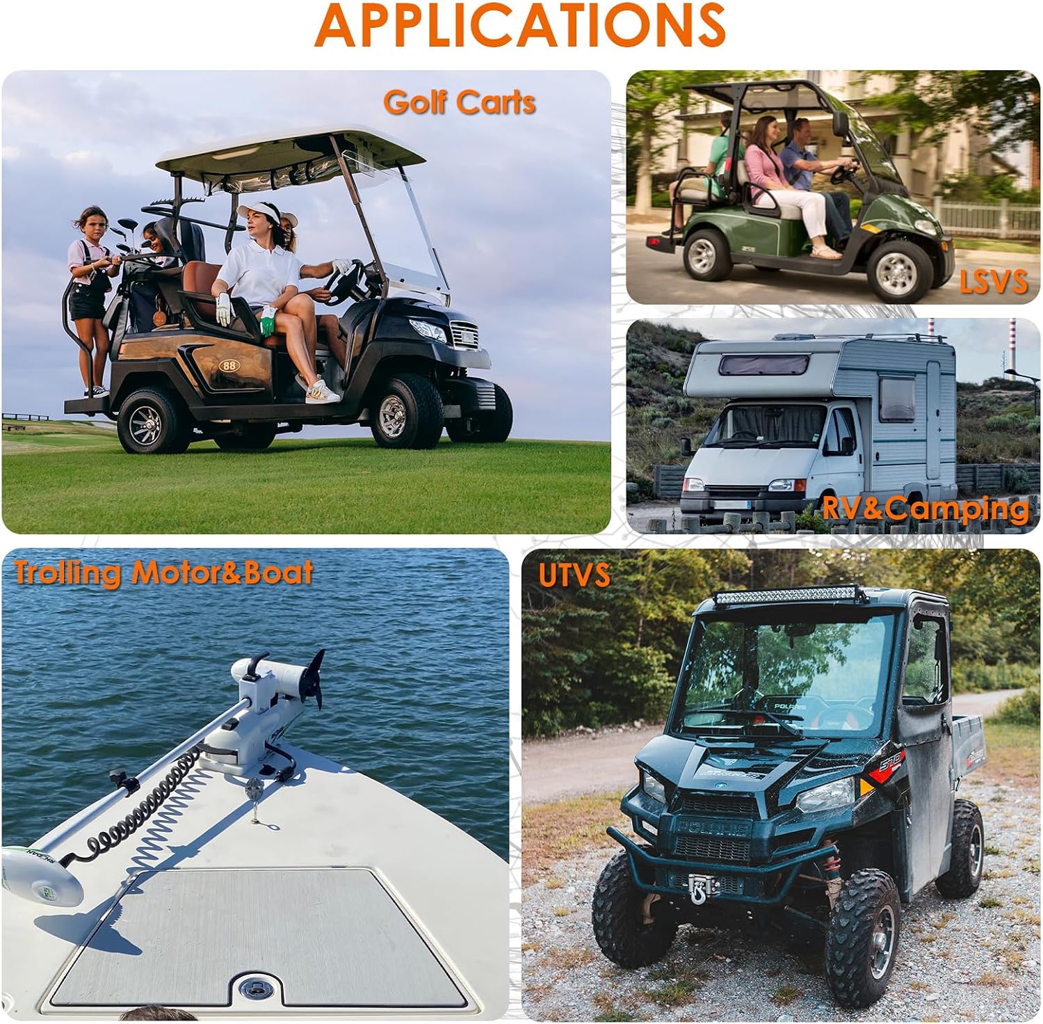 Enjoybot 48V 65Ah LiFePO4 Lithium Battery Self-Heating, Built-in 120A BMS and Bluetooth, 6000+ Cycles 10-Year Lifetime, Peak Current 500A Perfect for Golf Cart, RV, Solar, Lawn Mower, Off-Grid
