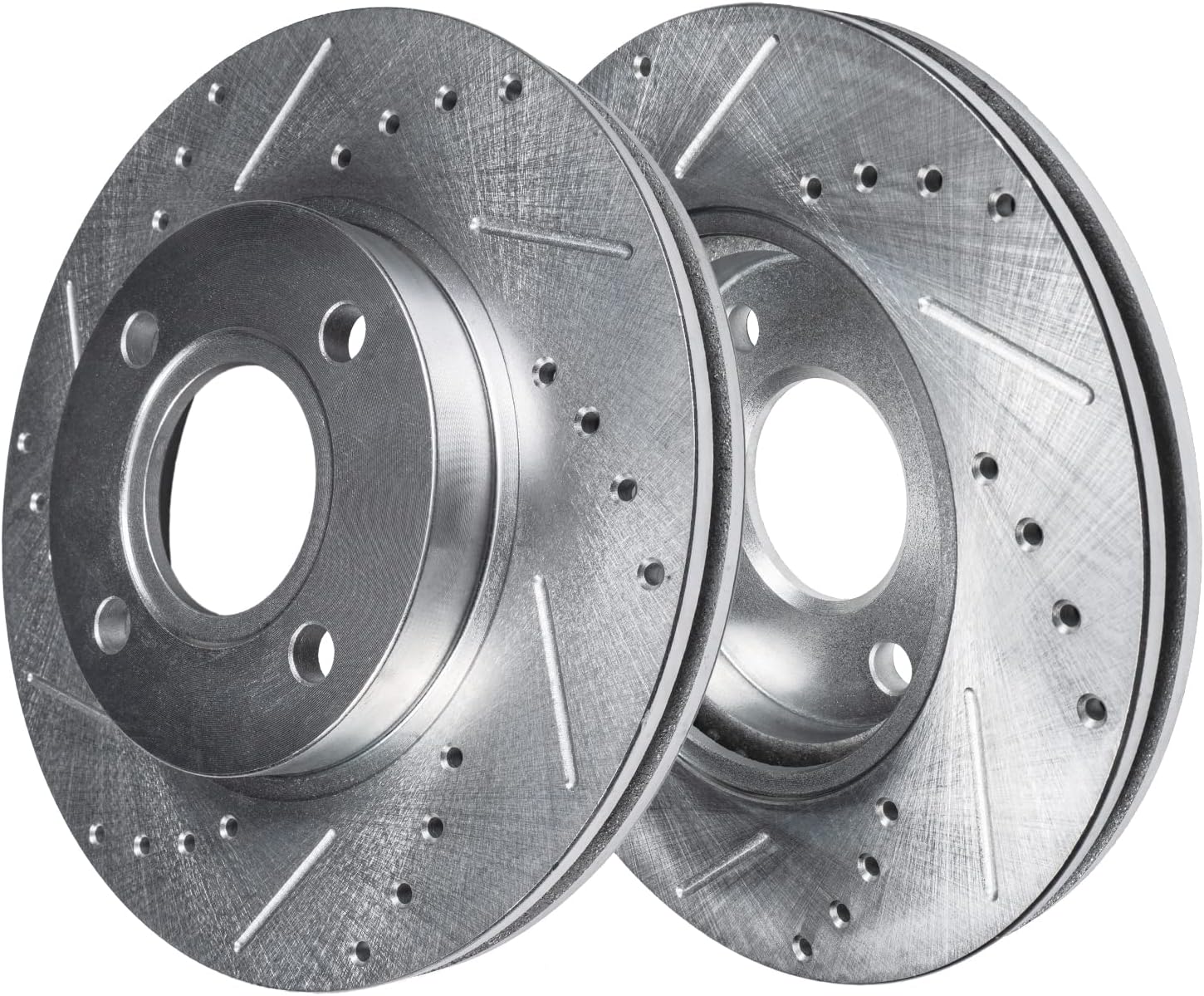 Detroit Axle - 2.3L Brake Kit for 1998-2002 Honda Accord 98-99 CL Front & Rear Drilled and Slotted Disc Brake Rotors Ceramic Brakes Pads 1999 2000 2001 Replacement