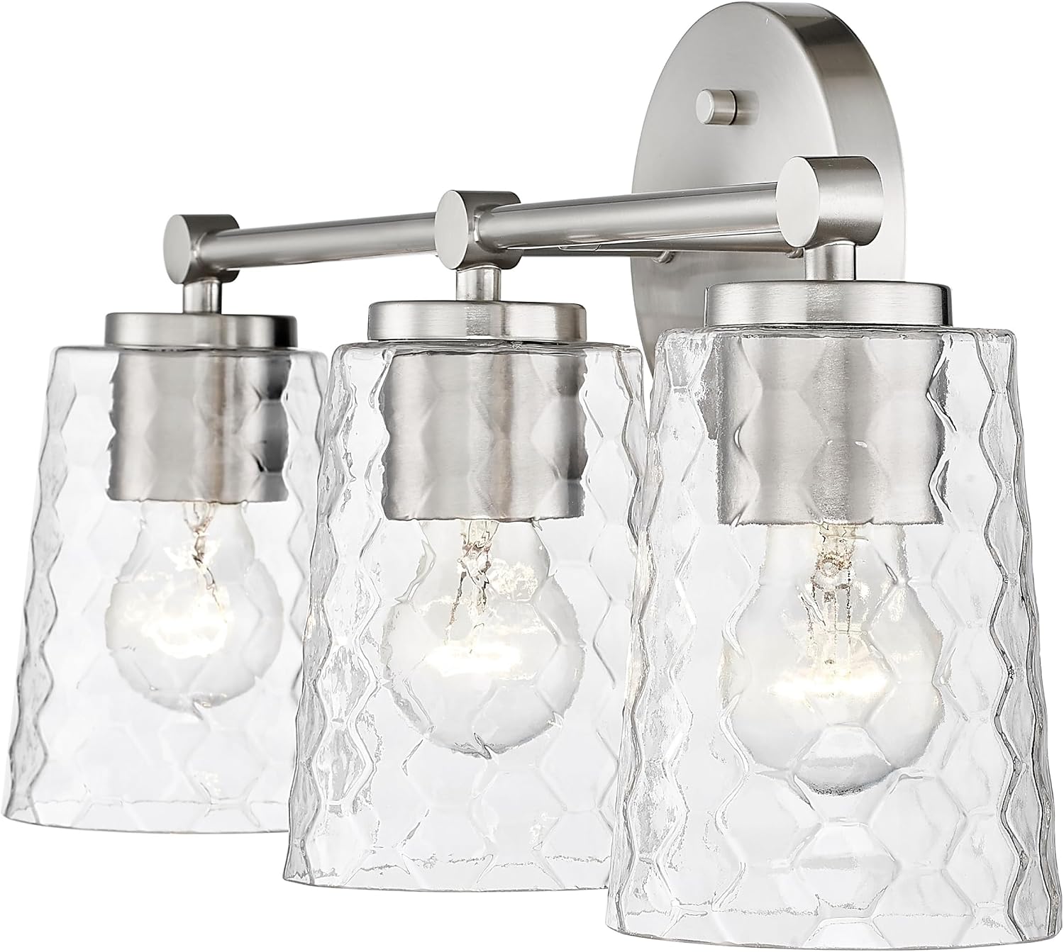 ML Lighting Ashli 3-Light Vanity Brushed Nickel