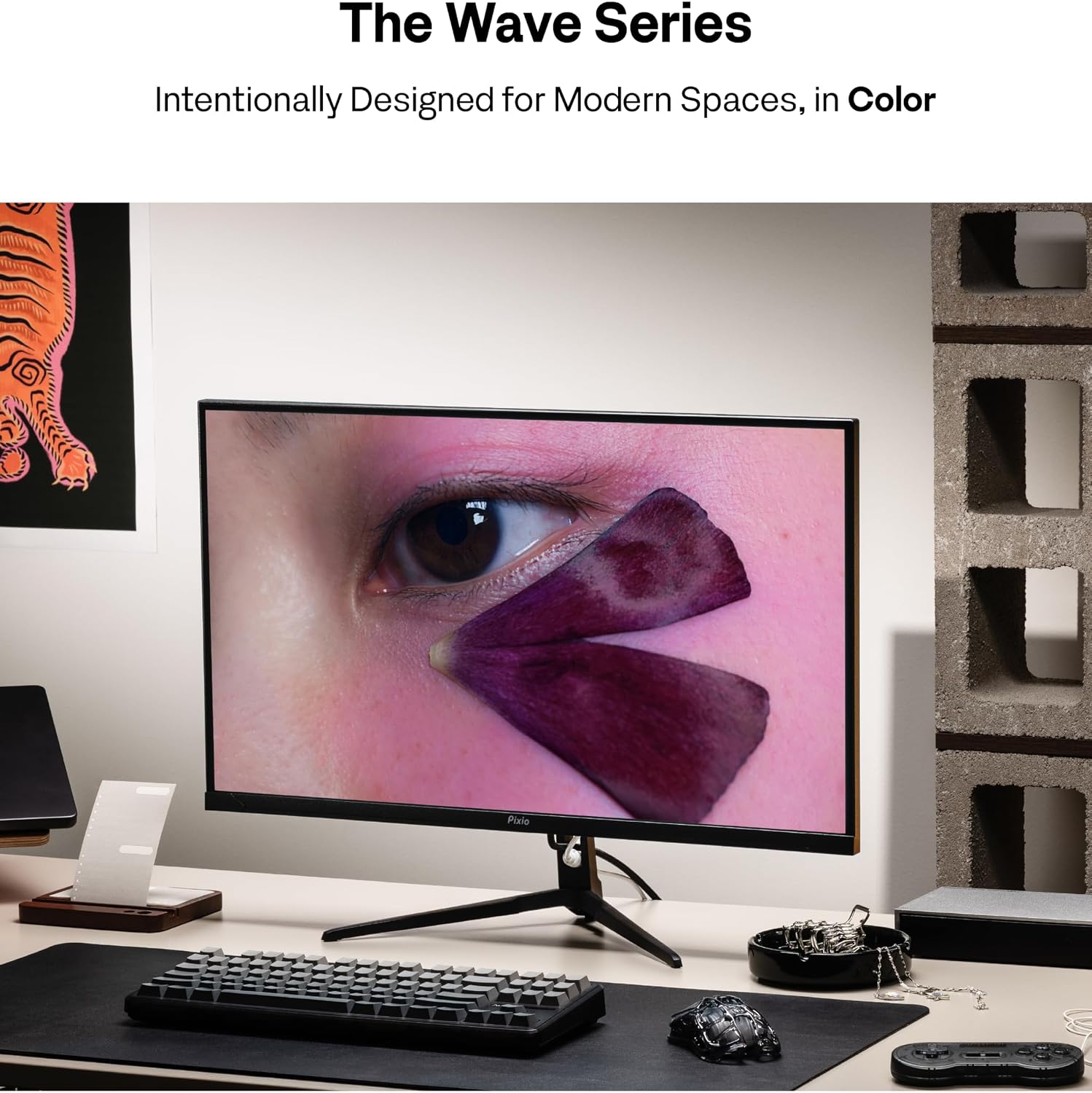 Pixio PX246 Wave 24 inch 120Hz Refresh Rate FHD 1080p Resolution IPS Panel 4ms GTG Response Time Gaming Monitor with Adaptive Sync