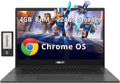 ASUS Chromebook CM1402 14' FHD Anti-Glare Laptop, MediaTek Kompanio 520, 4GB LPDDR4X, 224GB Storage(64GB eMMC+160GB Docking Station Set), HD Webcam, WiFi 6, Bluetooth, Chrome OS, Gray