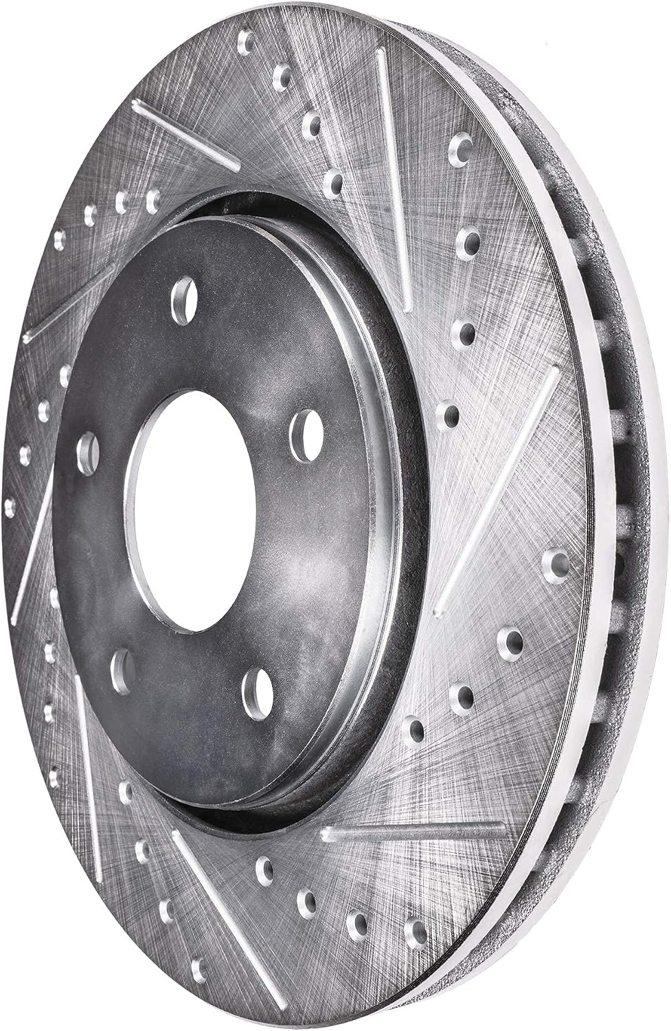 Detroit Axle - Front Brake Kit for 2003-2011 Ford Crown Victoria Lincoln Town Car Mercury Grand Marquis Marauder, Drilled and Slotted Brake Rotors Ceramic Brakes Pads Replacement : 12.01' inch Rotor