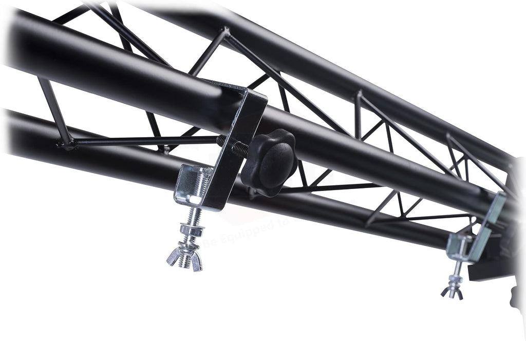 GRIFFIN Triangle Truss Extension Lighting System (Stage-MountPRO Series) – Installs on your Speaker Stands – DJ 2x Trussing Kit with C Clamps Mounting Brackets & Platform Hardware Set