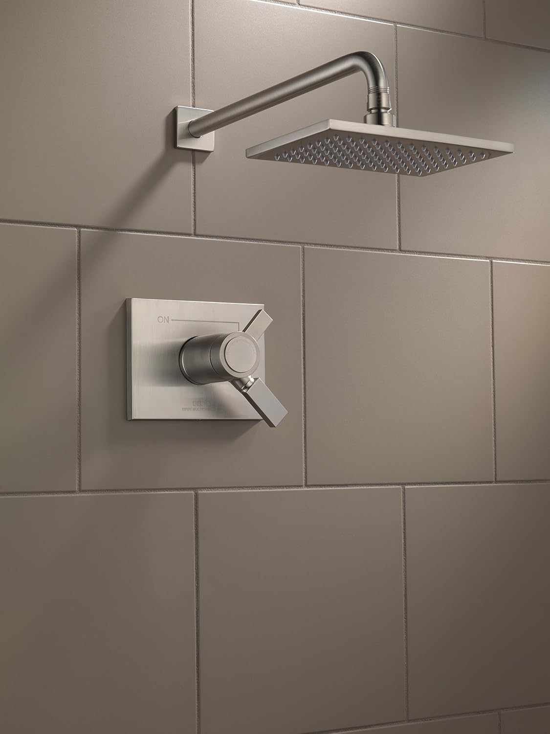 Delta Faucet Vero 17T Series Dual-Function Shower Trim Kit with Single-Spray Touch-Clean Rain Shower Head, Stainless T17T253-SS (Valve Not Included)