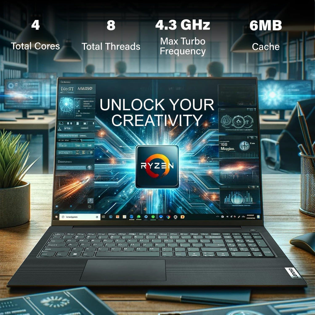 Lenovo V15 15.6' FHD Business Laptop | 2025/2026 Model | High-Performance AMD Ryzen 5 7000 Series Processor | Wi-Fi 6 | RJ-45 Ethernet | Windows 11 (16GB RAM | 2TB SSD)