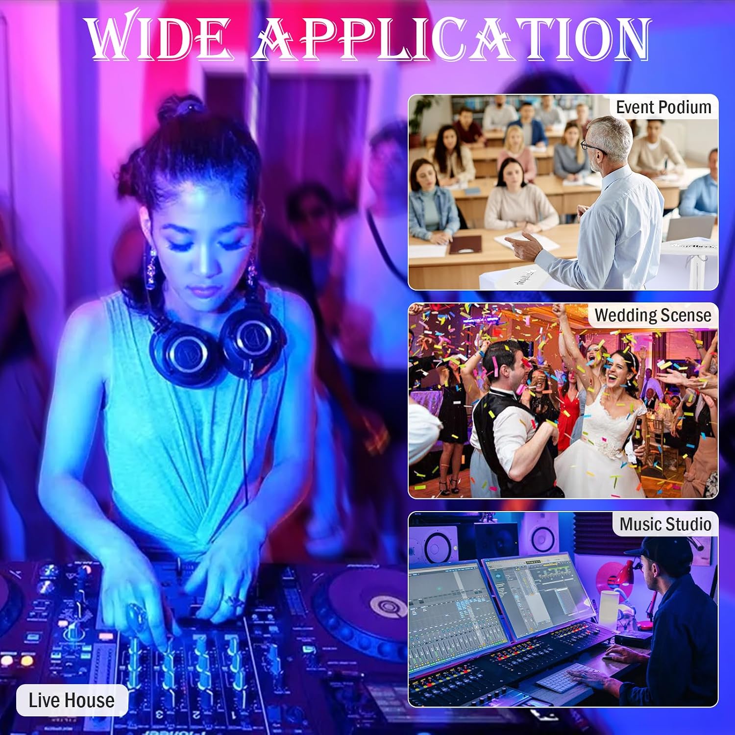 Portable DJ Booth Facade,DJ Table,Heavy-Duty DJ Table Stand Portable Booth,Iron Plate Surface DJ Facade Booth,with Carry Bag & Hook & Cup Holder (41.3'L x 20.4'W x 43.3'H)