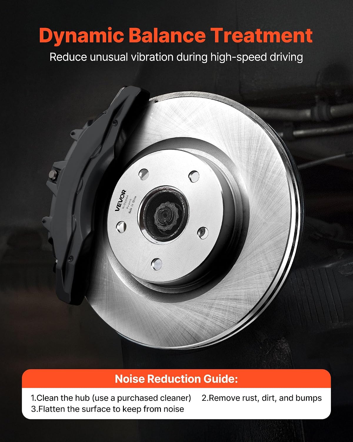 VEVOR Front and Rear Brake Kit Compatible with 2013 Nissan Altima (Base, SL, SV & S Sedan), 2014-2018 Nissan Altima, 2019-2023 Nissan Altima (with Manual Parking Brake), Hollow Structure Front Rotors